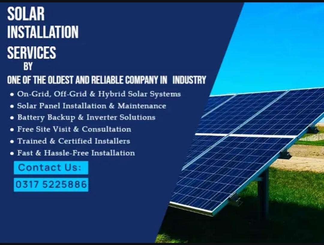 Solar Panel Services in E-11 islamabad