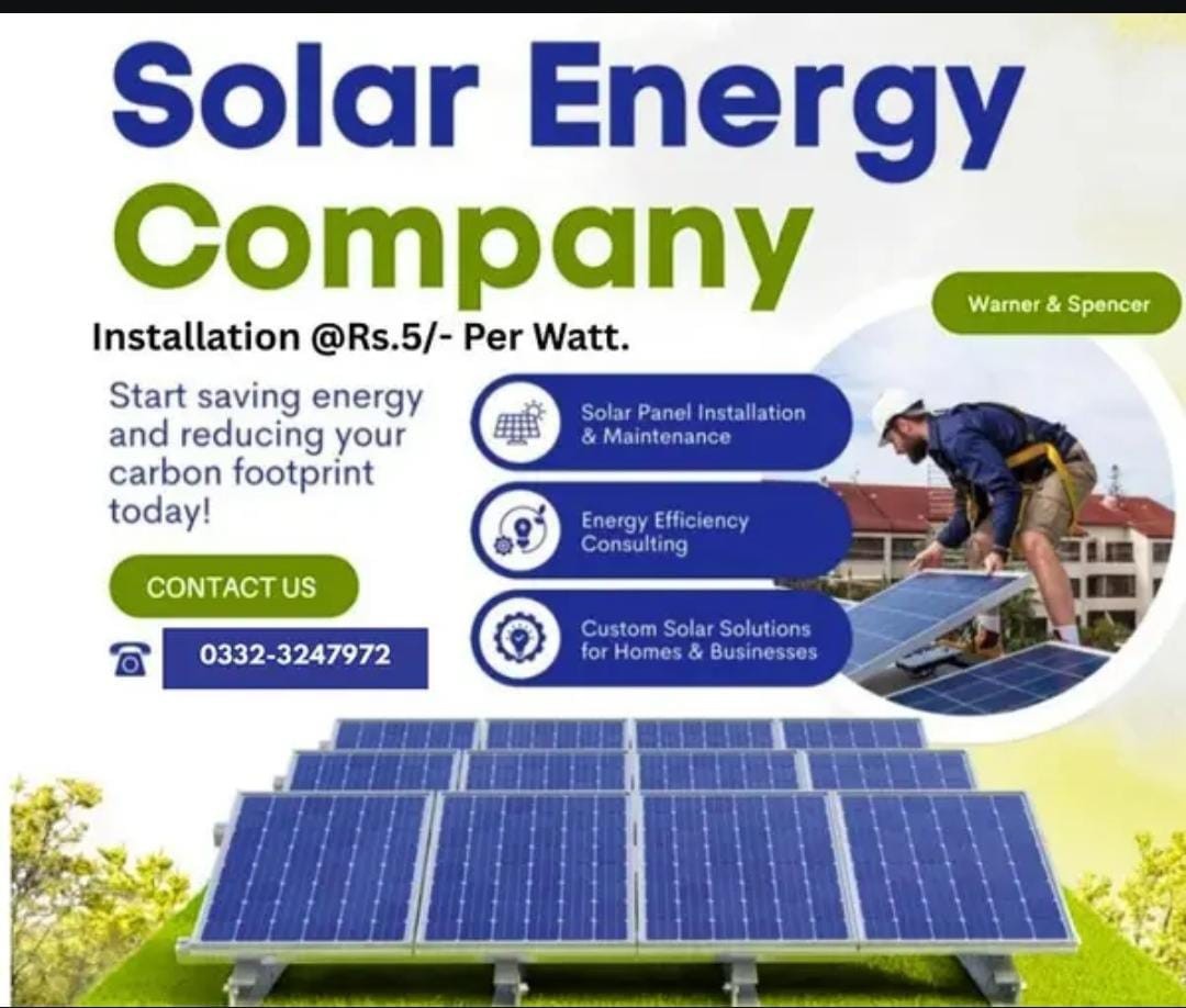 Solar Panel installation services in Gulza-e-hijri Karachi